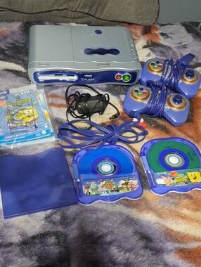 V.Smile V-Flash Purple Blue Kids Educational Gaming System